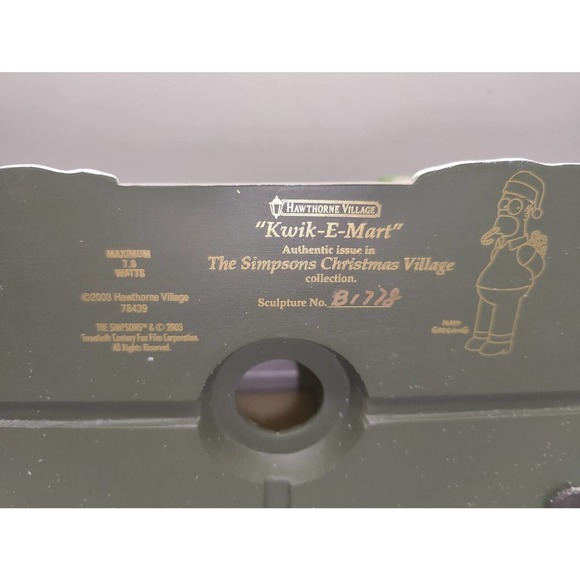 KWIK-E-MART THE SIMPSONS / HAWTHORNE CHRISTMAS VILLAGE COLLECTION #A6689 - Picture 6 of 9